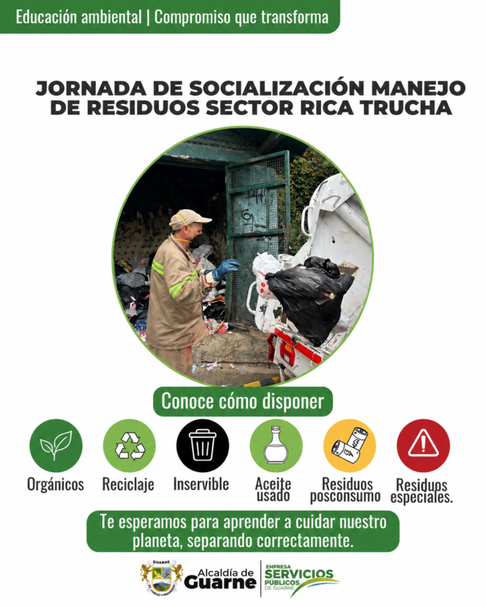 La E.S.P realizó Jornada de Socialización en Manejo de Residuos en el sector Rica Trucha.