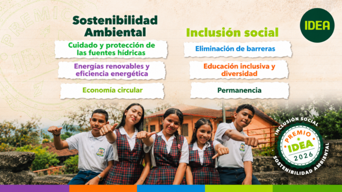 Premio IDEA 2026 entregará hasta 15 SMLV a proyectos de sostenibilidad ambiental e inclusión social en Antioquia.